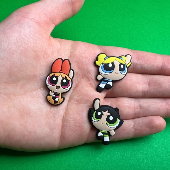 The Powerpuff Girls Crocs Shoe Charms Set of 9 - jibbitz Charms - Picture 3 of 7